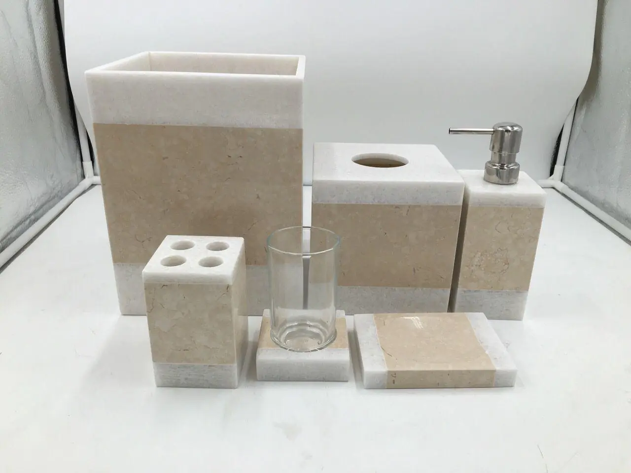 Minimal Stone Bathroom Set