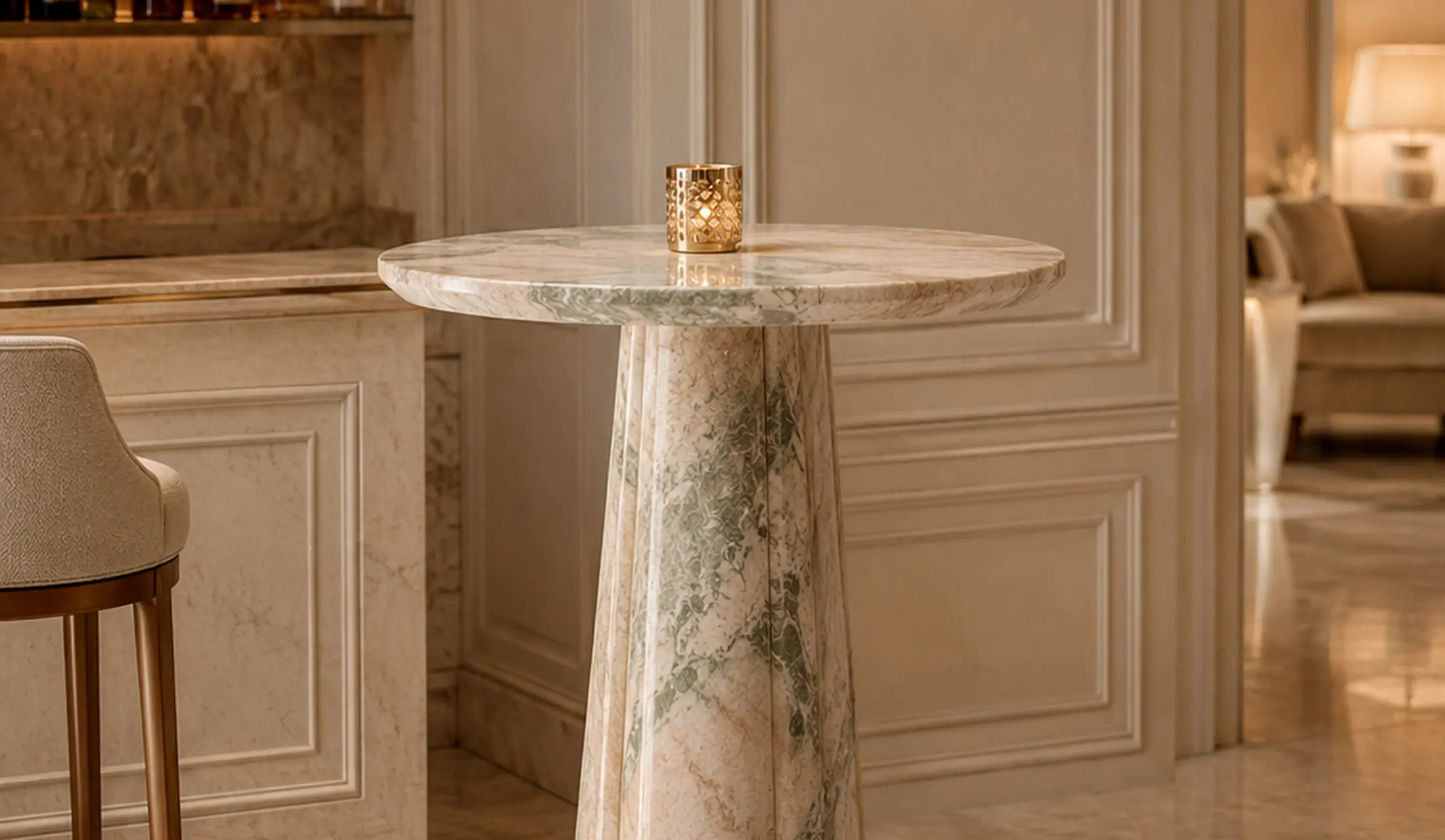Marble Console Table view 3