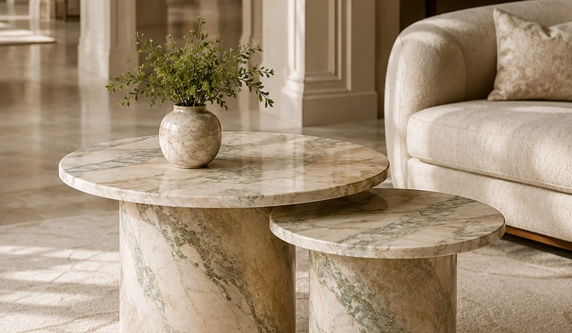 Travertine Coffee Table view 3