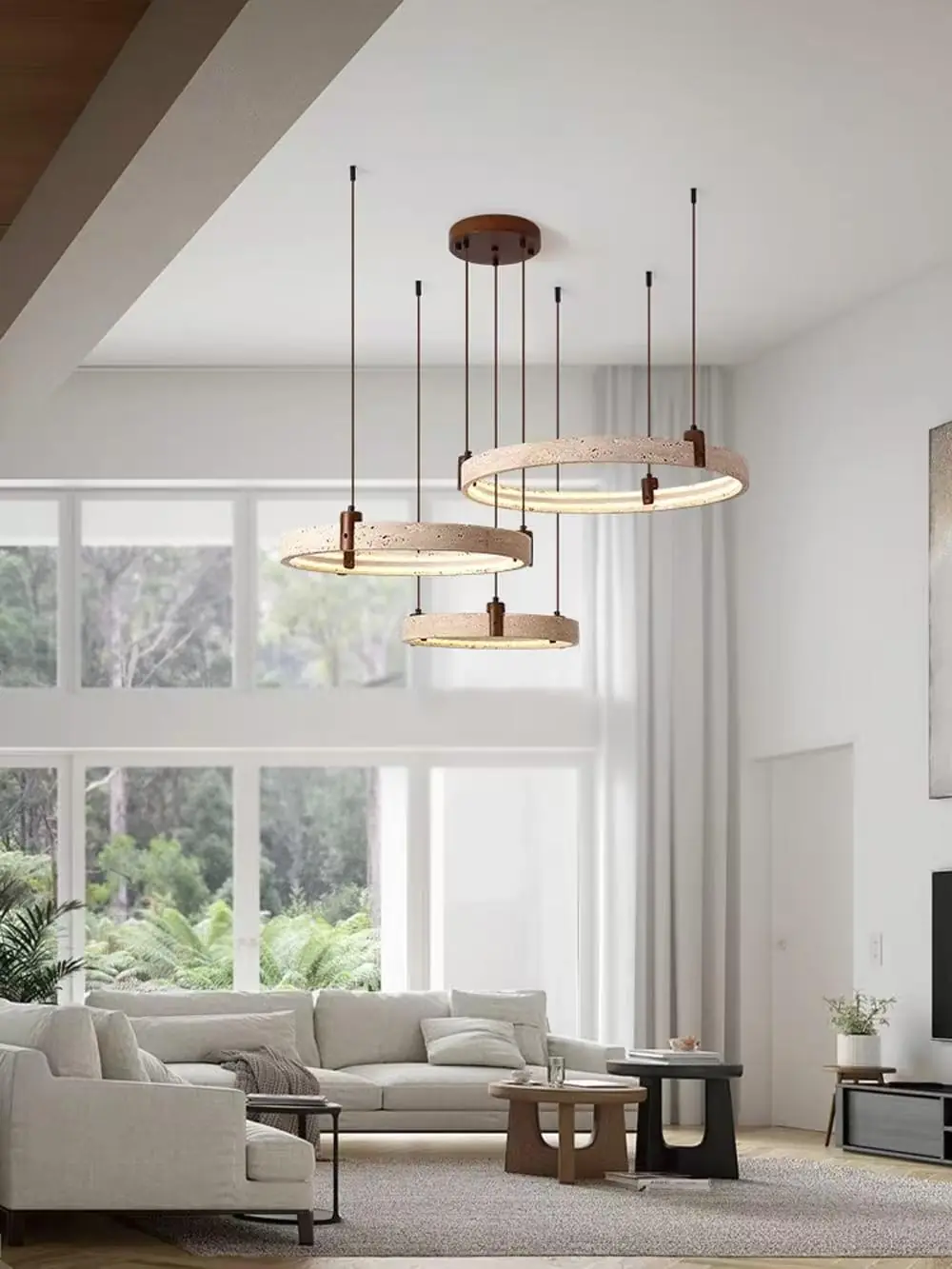 Sculptural Stone Floor Lamp