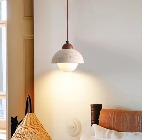 HDS002 Travertine Dome Pendant Light